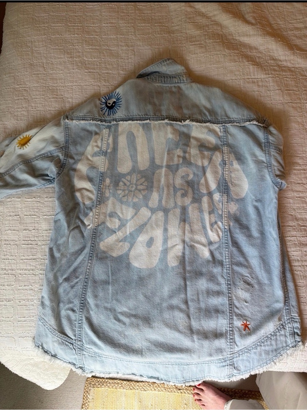 Free People We The Free Denim Reef Break Top - Picture 4 of 4